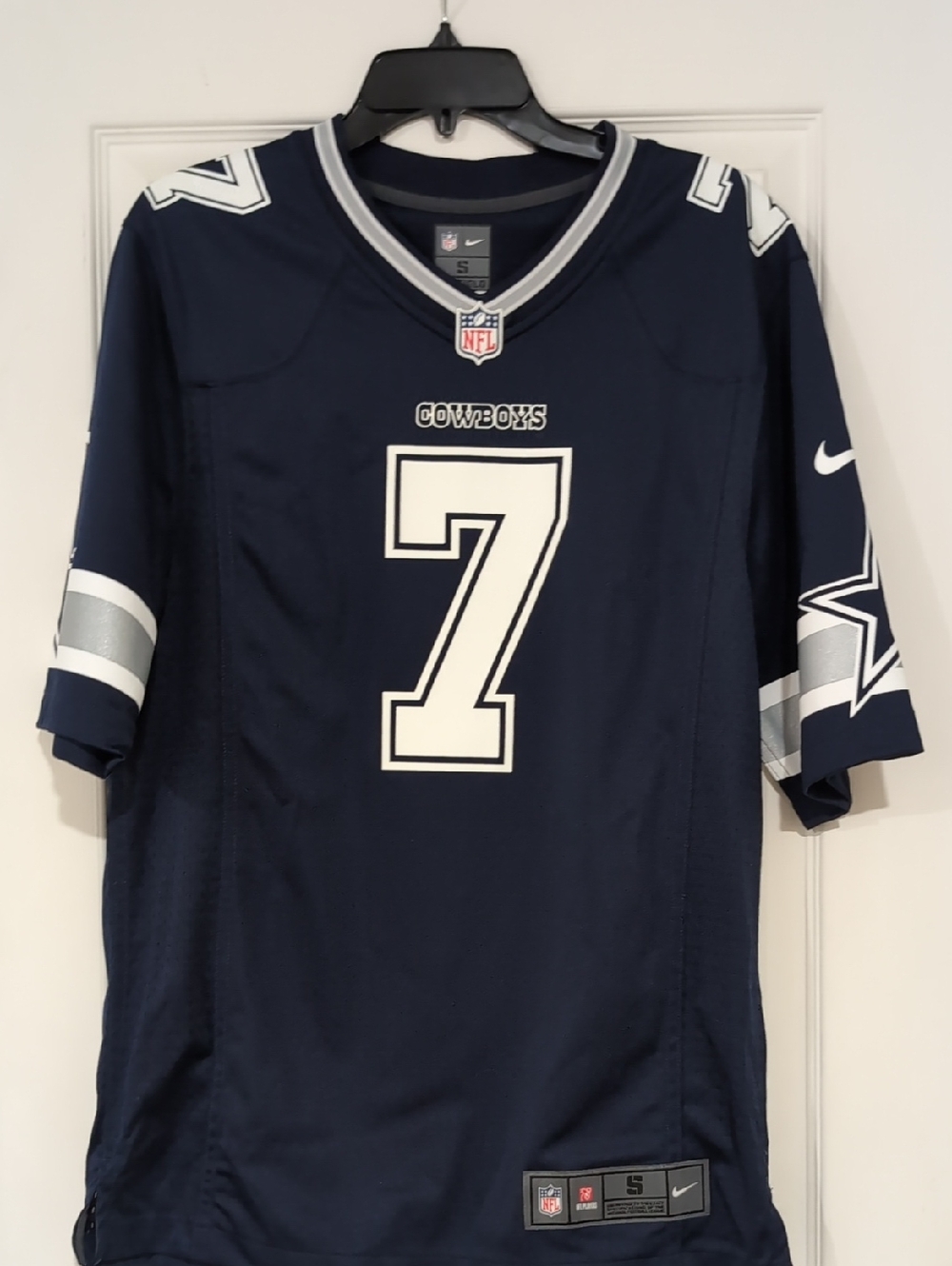 Nike Dallas Cowboys Navy and White #7 Football Jersey